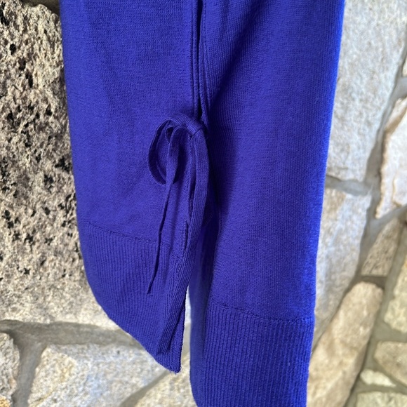 J. Crew Purple Merino Wool Side Tie Slit Sweater - Picture 7 of 10